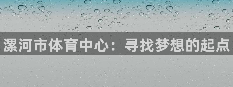 凯发官方正版app集团官网网址：漯河市体育中心：寻找梦想的起